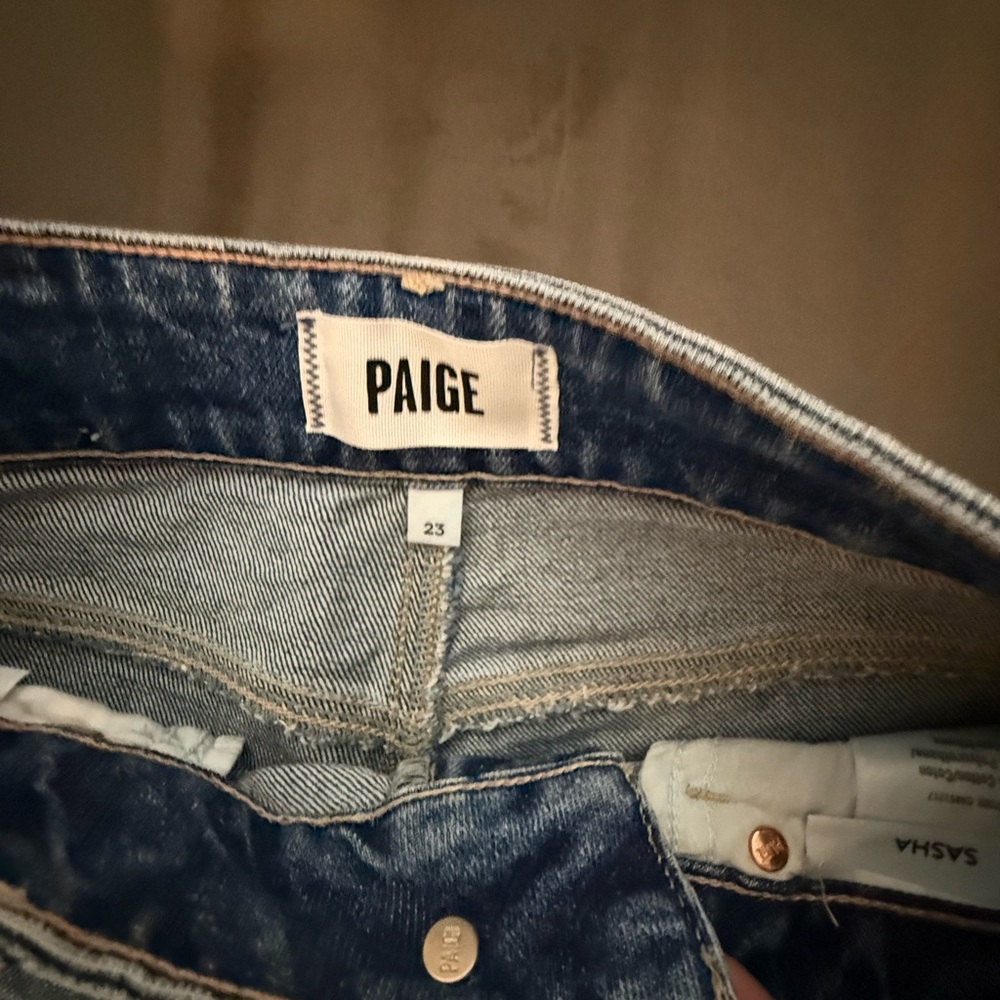 PAIGE Wide-Leg Jeans Sasha modernism wash like new - Picture 4 of 9